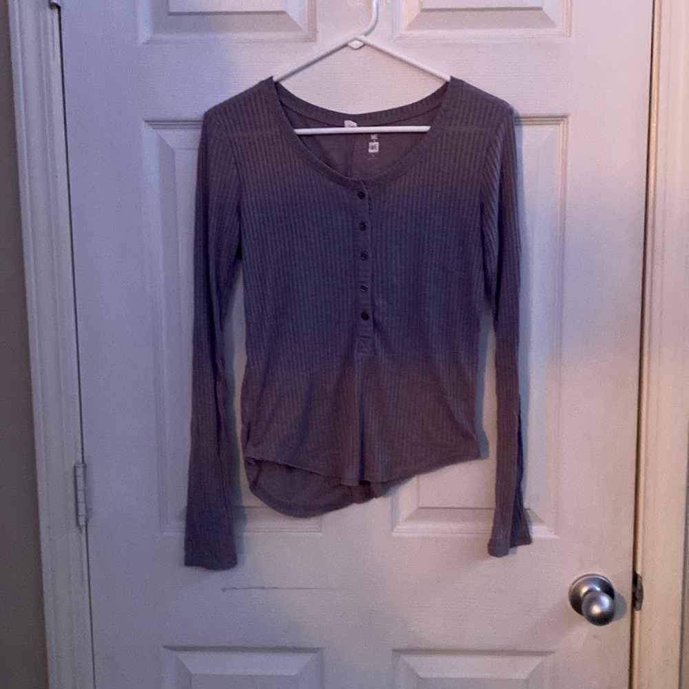 Me to we purple button up shirt